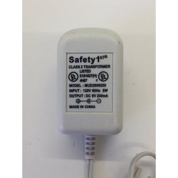 Safety 1st MUD2809200 Class 2 Transformer AC Power Adapter Output 9 Volts 200 mA - Picture 1 of 6